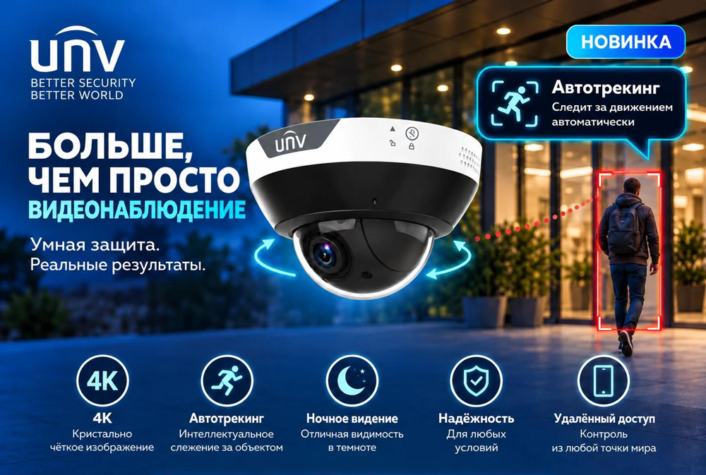 Новая камера IPC6234LR-AX5C-VG3: профессиональная безопасность в разрешении 4K с интеллектуальной аналитикой на борту